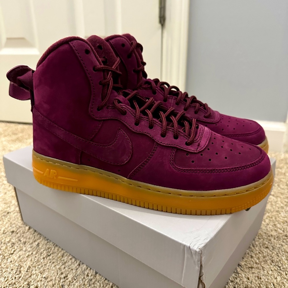 Air Force 1 High WB Bordeaux ( GS ) - Picture 2 of 5